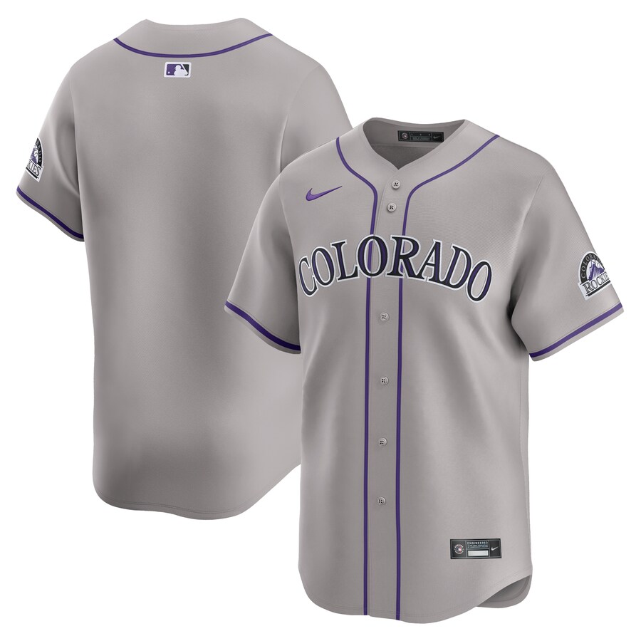 Men's Colorado Rockies  Nike Gray Road Limited Jersey - Jersey