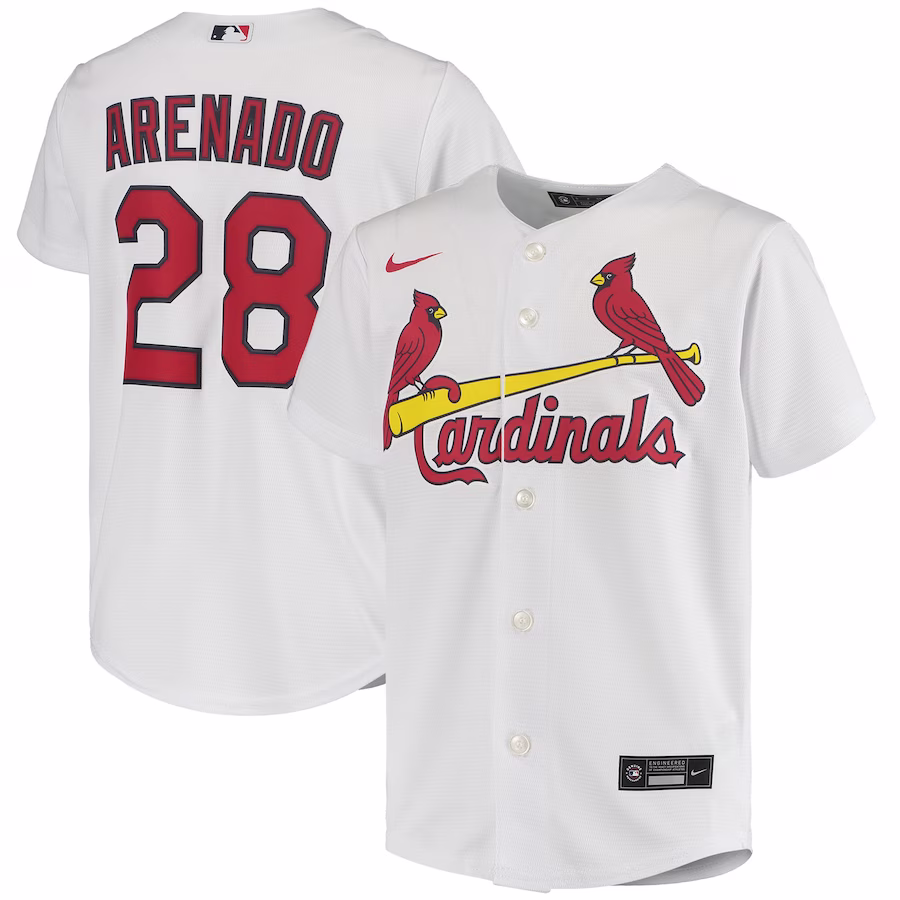 Youth St. Louis Cardinals Nolan Arenado Nike White Alternate Replica Player Jersey - Jersey