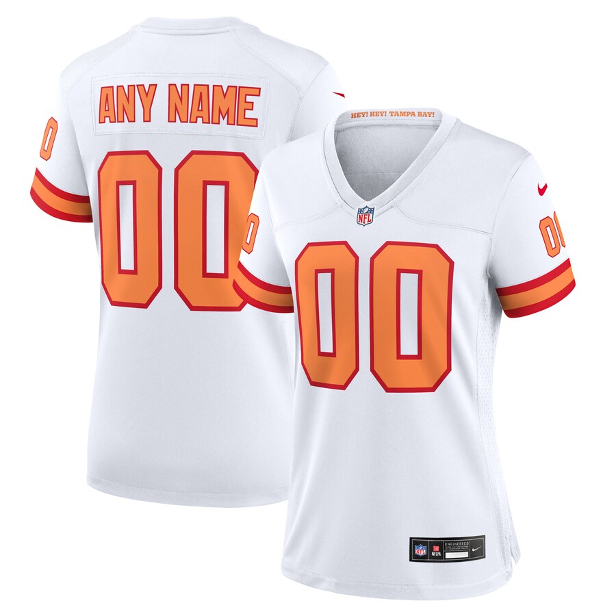 Women's '76 Tampa Bay Buccaneers Nike White 50th Season Custom Game Jersey - Jersey