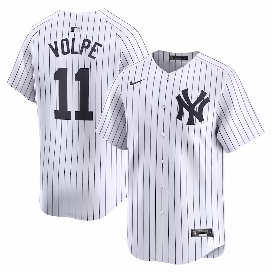 Men's New York Yankees Anthony Volpe Nike White Home Limited Player Jersey - Jersey