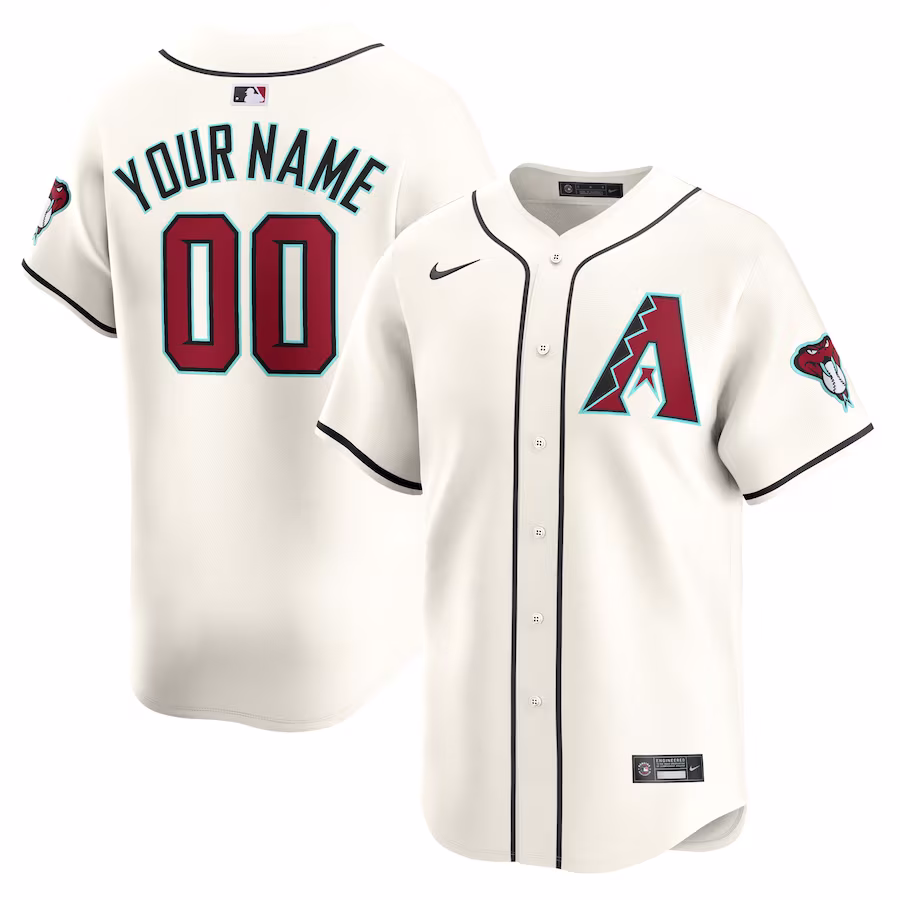 Men's Arizona Diamondbacks Nike White Home Limited Custom Jersey - Jersey