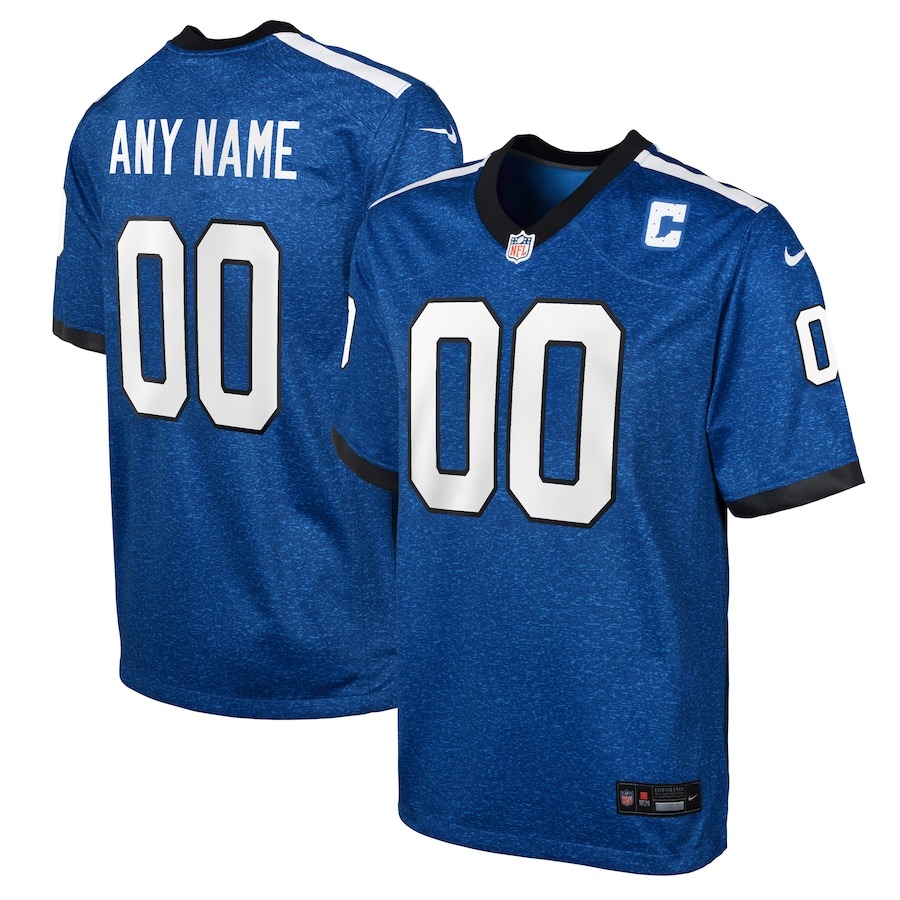 Youth Indianapolis Colts  Nike Blue Indiana Nights Alternate Custom Game Jersey - Jersey