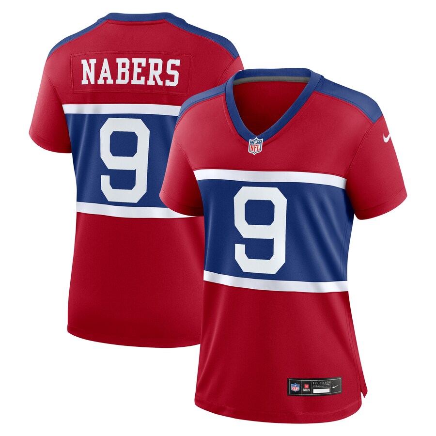 Women's New York Giants Malik Nabers Nike Century Red Alternate Player Game Jersey - Jersey