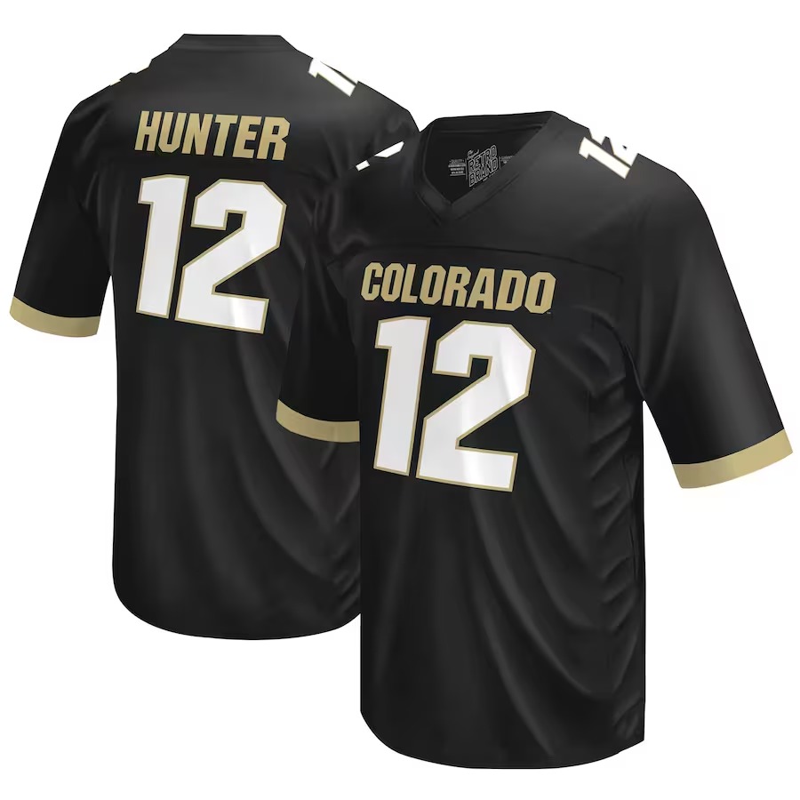 Travis Hunter Colorado Buffaloes Original Retro Brand  NIL Football Player Jersey – Black - Jersey