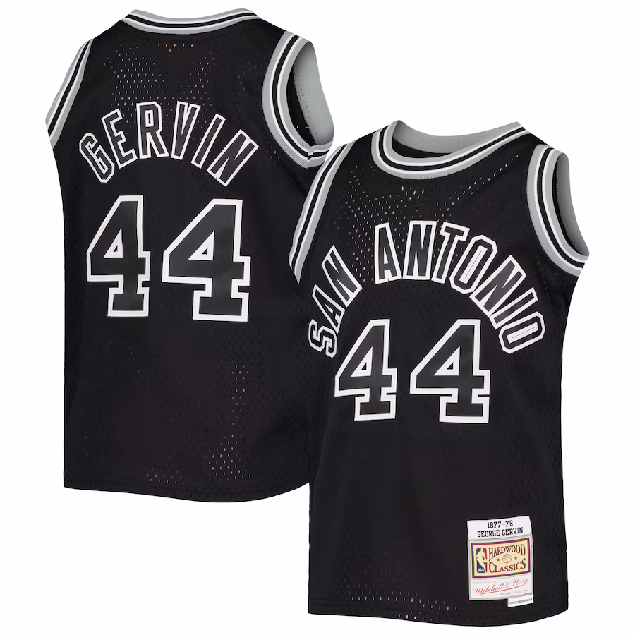 Youth San Antonio Spurs George Gervin Mitchell & Ness Black 1978/79 Hardwood Classics Swingman Jersey - Jersey