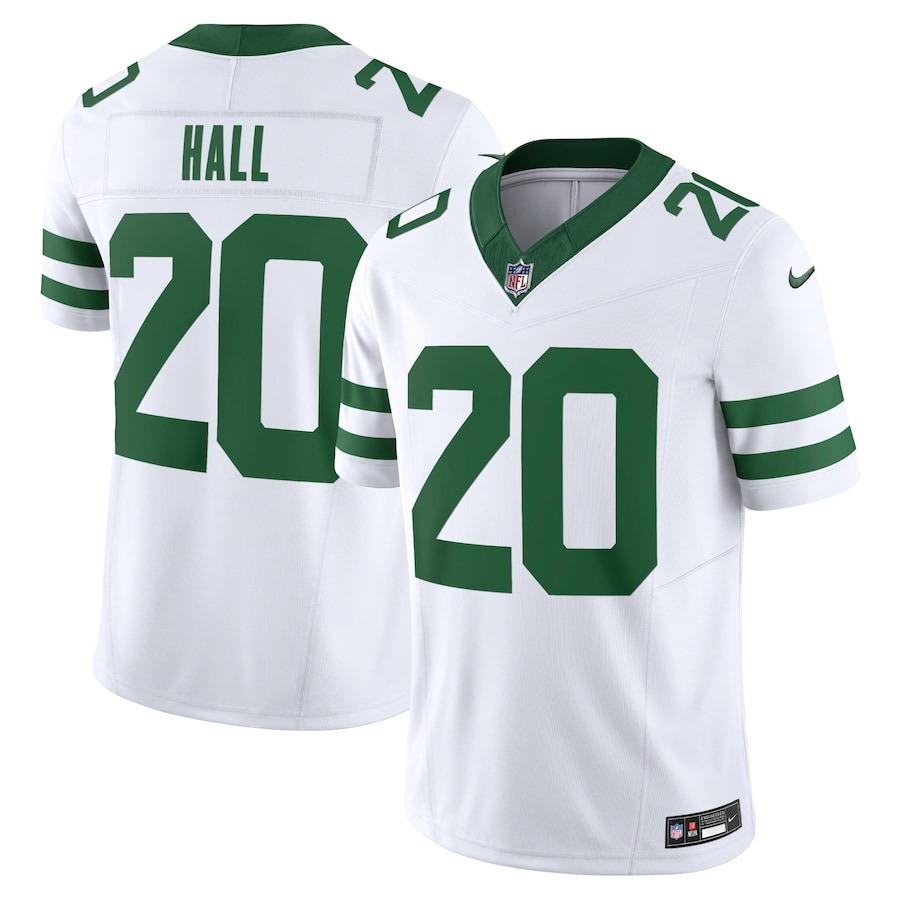 Men's New York Jets Breece Hall Nike Legacy White Vapor F.U.S.E. Limited Jersey - Jersey