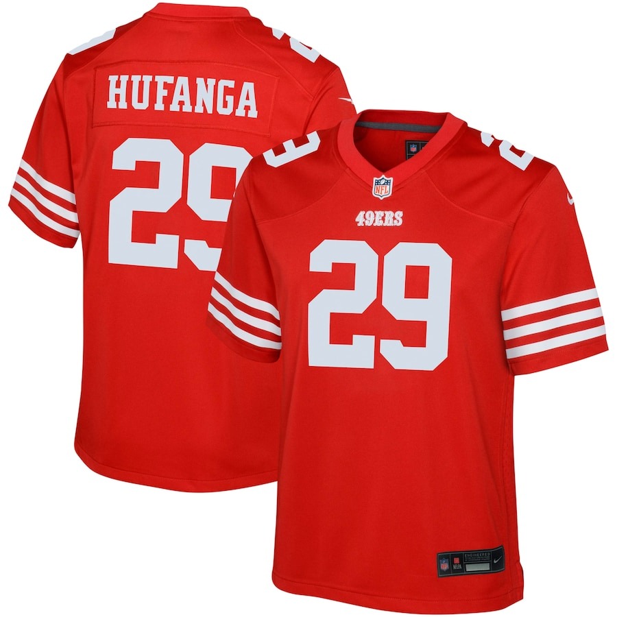 Youth San Francisco 49ers Talanoa Hufanga Nike Scarlet Game Jersey - Jersey