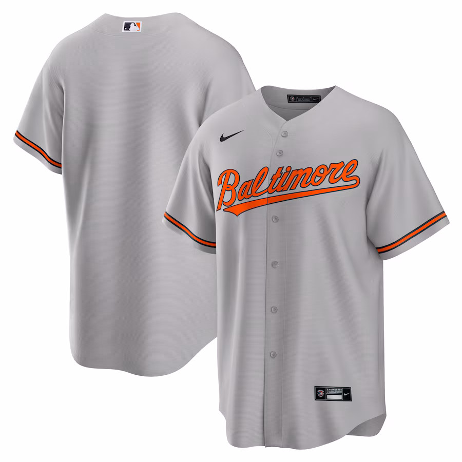 Men's Baltimore Orioles Nike Gray Road Replica Team Jersey - Jersey