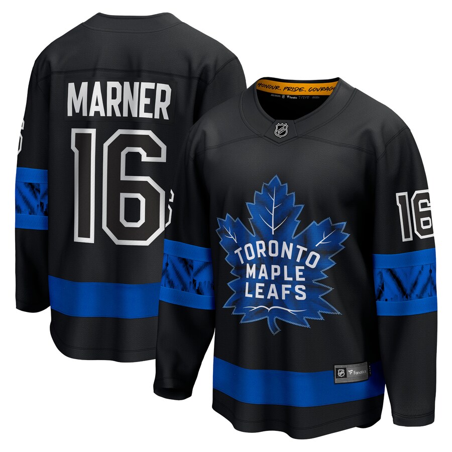 Men's Toronto Maple Leafs Mitchell Marner Fanatics Branded Black Alternate Premier Breakaway Reversible Player Jersey - Jersey