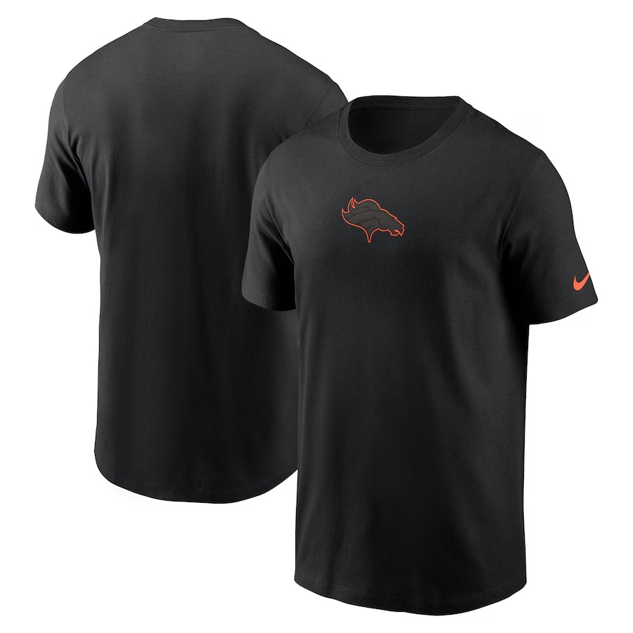Men's Denver Broncos  Nike Black Logo Color Pop T-Shirt - Jersey