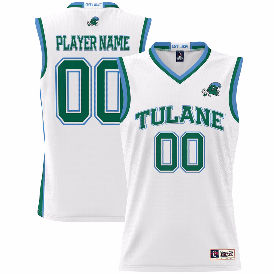 Tulane Green Wave GameDay Greats Youth NIL Pick-A-Player Lightweight Women's Basketball Jersey - White - Jersey