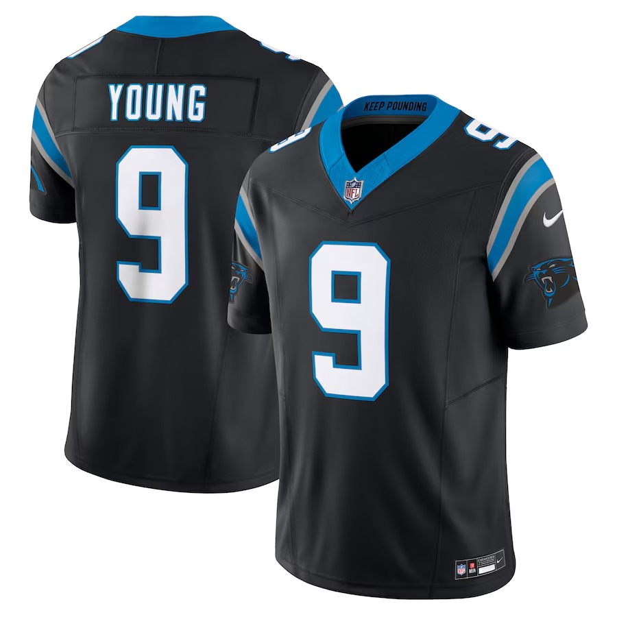 Men's Carolina Panthers Bryce Young Nike Black Vapor F.U.S.E. Limited Jersey - Jersey
