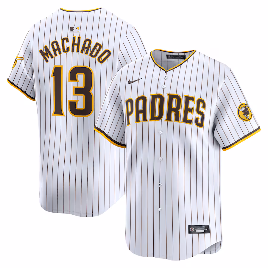 Men's San Diego Padres Manny Machado Nike White Home Limited Player Jersey - Jersey