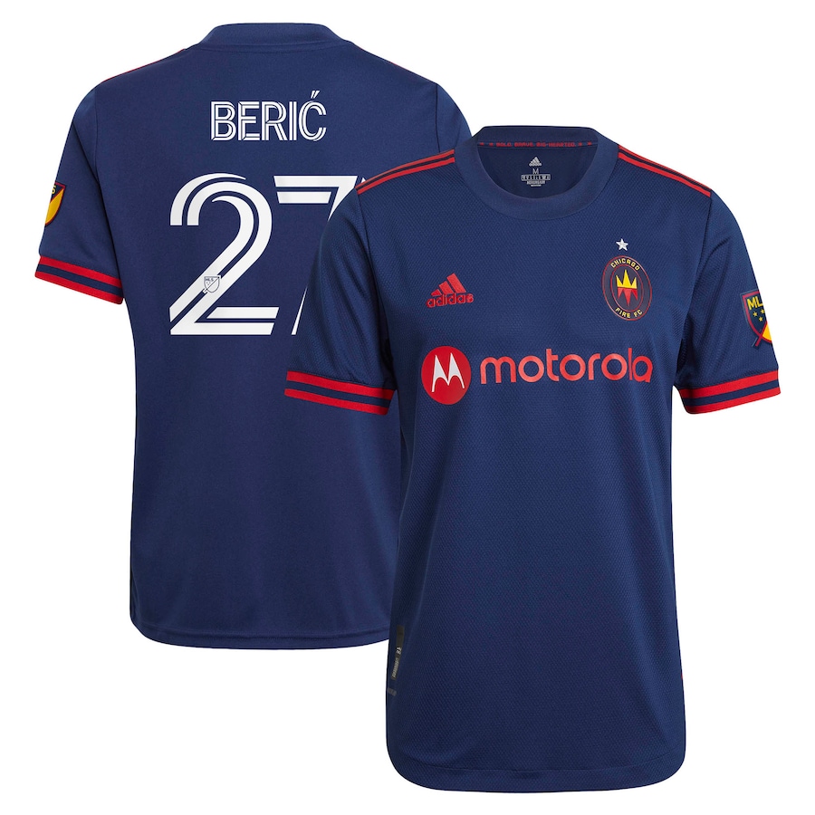 Men's Chicago Fire Robert Beric adidas Navy 2021 Primary Authentic Jersey - Jersey