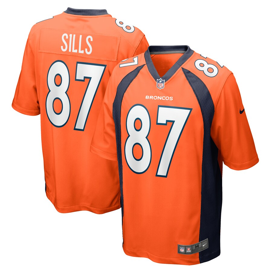 Men's Denver Broncos David Sills Nike  Orange Team Game Jersey - Jersey