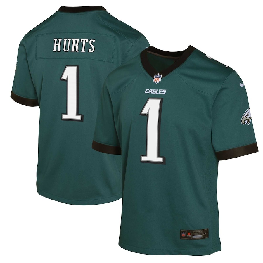 Youth Philadelphia Eagles Jalen Hurts Nike Midnight Green Game Jersey - Jersey