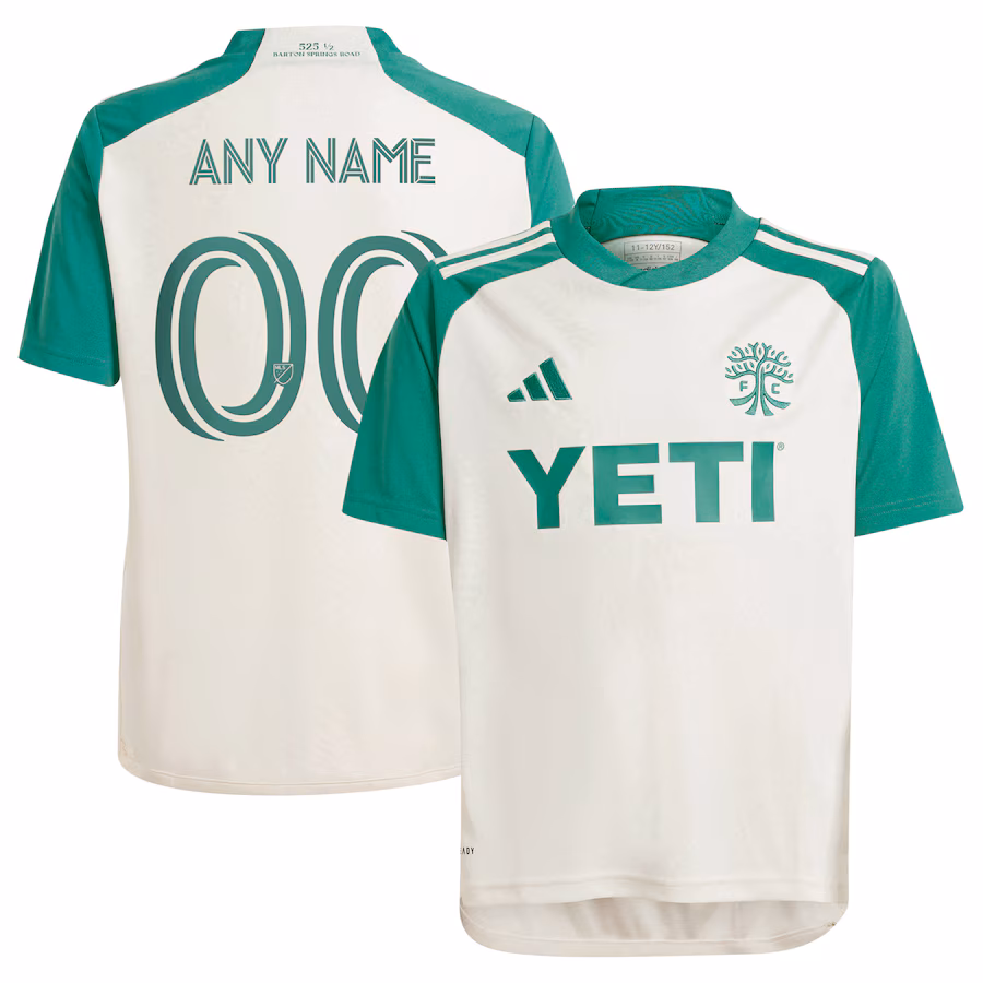 Youth Austin FC  adidas Tan 2024 The Armadillo Kit Replica Custom Jersey - Jersey