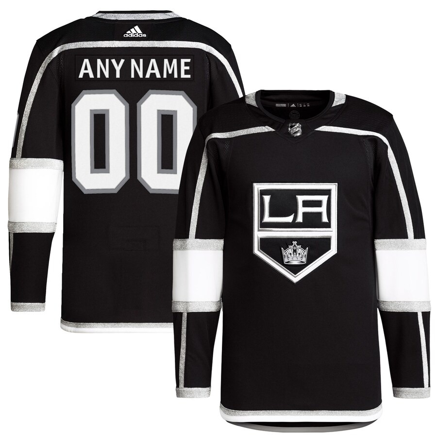Men's Los Angeles Kings adidas Black Home Primegreen Authentic Pro Custom Jersey - Jersey
