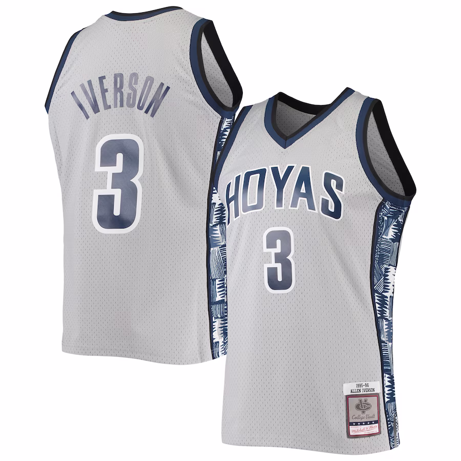 Allen Iverson Georgetown Hoyas Mitchell & Ness 1995/96 Swingman Replica Jersey - Gray - Jersey