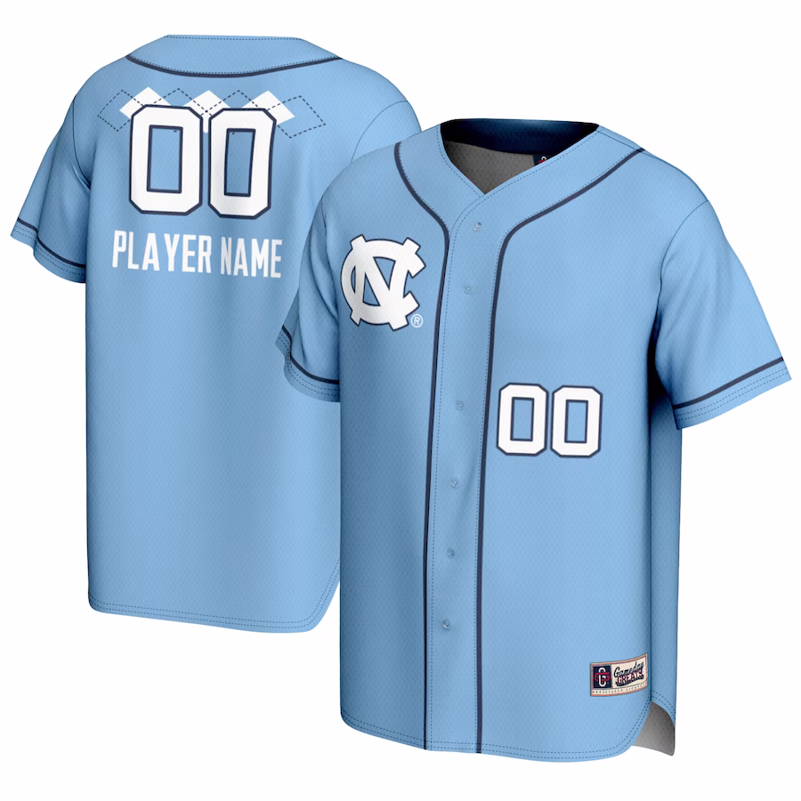 North Carolina Tar Heels GameDay Greats Unisex NIL Pick-A-Player Lightweight Softball Jersey - Carolina Blue - Jersey