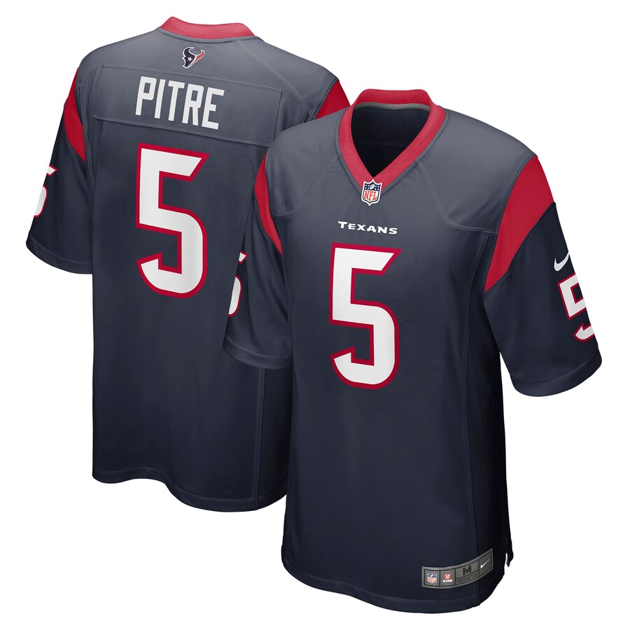 Men's Houston Texans Jalen Pitre Nike Navy Game Player Jersey - Jersey
