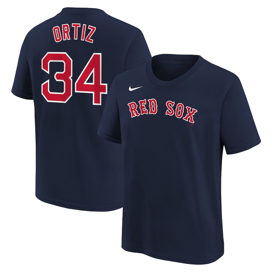 Youth Boston Red Sox David Ortiz Nike Navy Home Player Name & Number T-Shirt - Jersey
