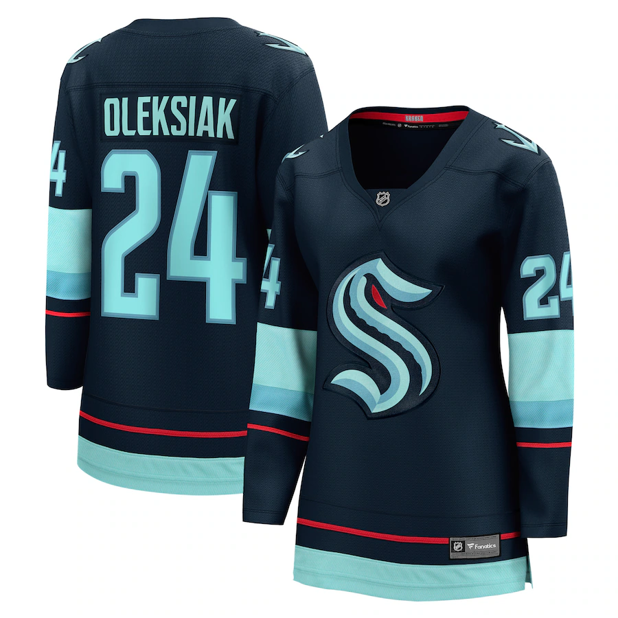 Women's Seattle Kraken Jamie Oleksiak Fanatics Deep Sea Blue Home Breakaway Player Jersey - Jersey