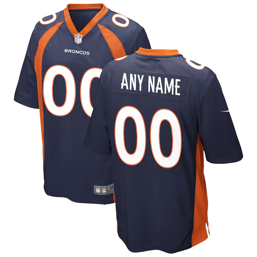 Men's Denver Broncos Nike Navy Alternate Custom Game Jersey - Jersey