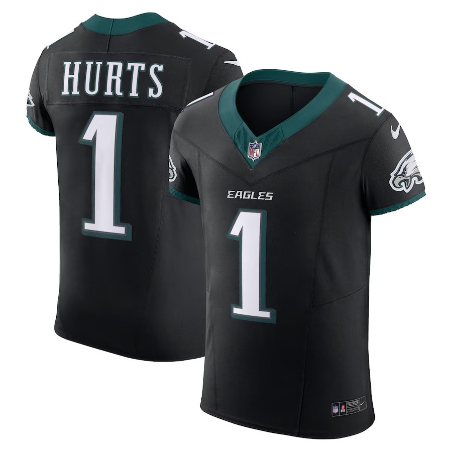 Men's Philadelphia Eagles Jalen Hurts Nike Black Alternate Vapor F.U.S.E. Elite Jersey - Jersey