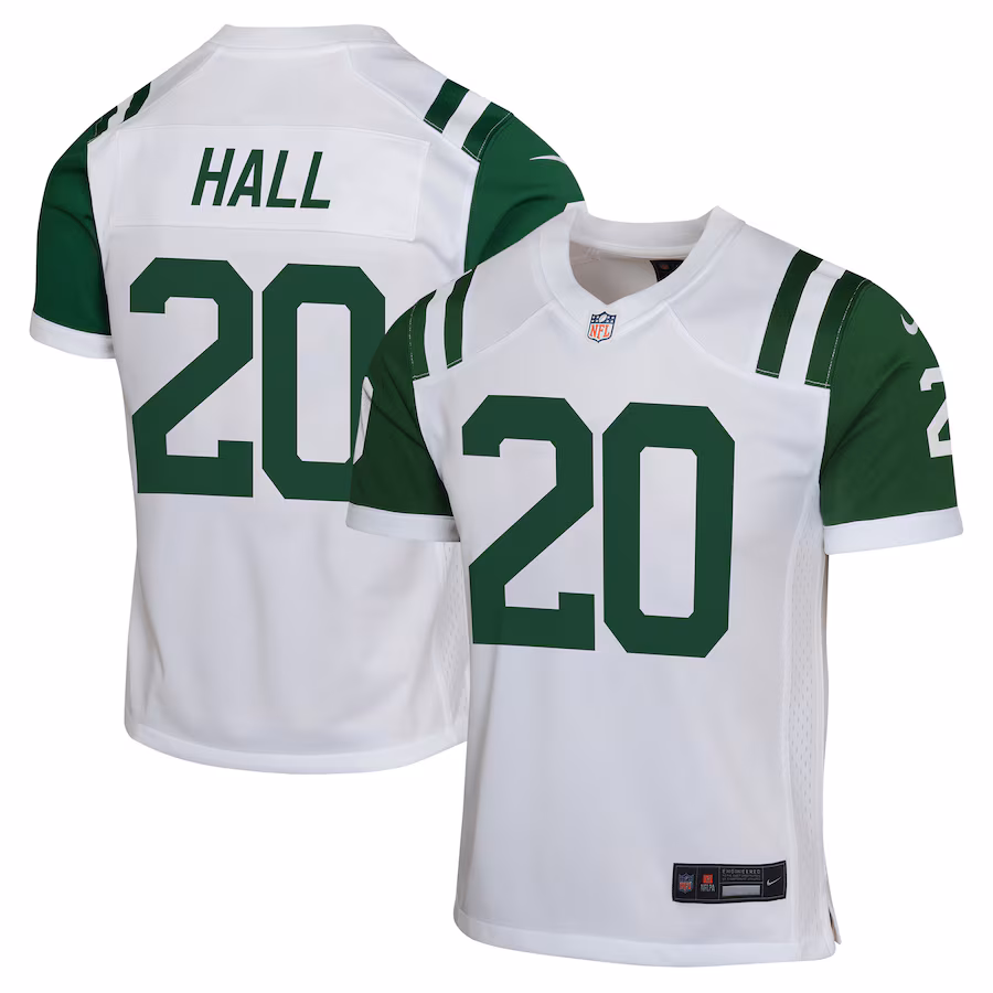 Youth New York Jets Breece Hall Nike White Classic Alternate Game Jersey - Jersey