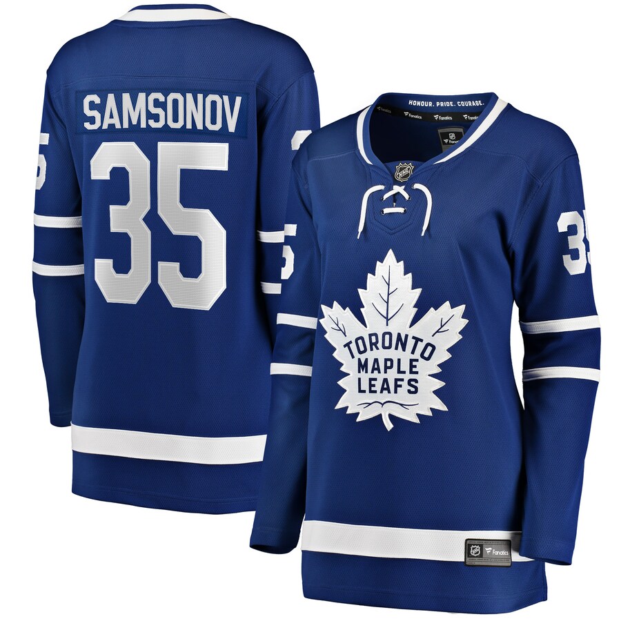 Women's Toronto Maple Leafs Ilya Samsonov Fanatics Branded Blue Home Breakaway Player Jersey - Jersey