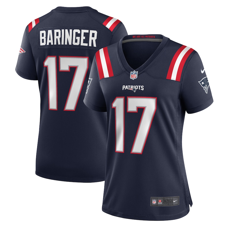 Women's New England Patriots Bryce Baringer Nike  Navy Team Game Jersey - Jersey