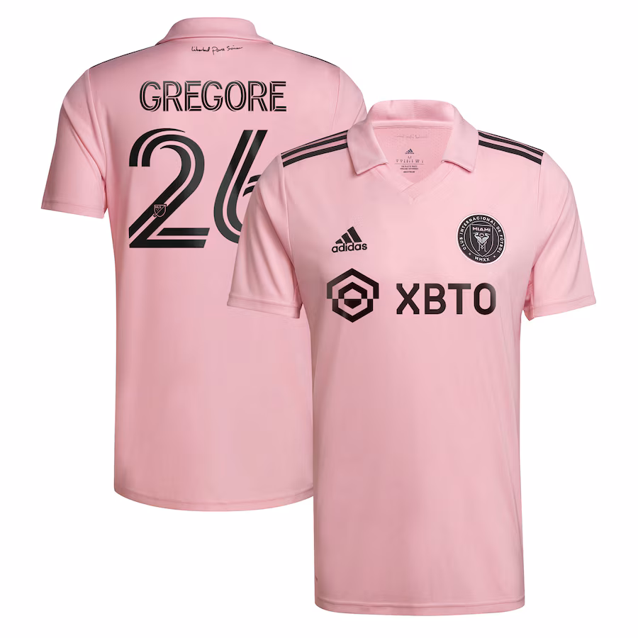 Men's Inter Miami CF Gregore adidas Pink 2022 The Heart Beat Kit Replica Team Player Jersey - Jersey