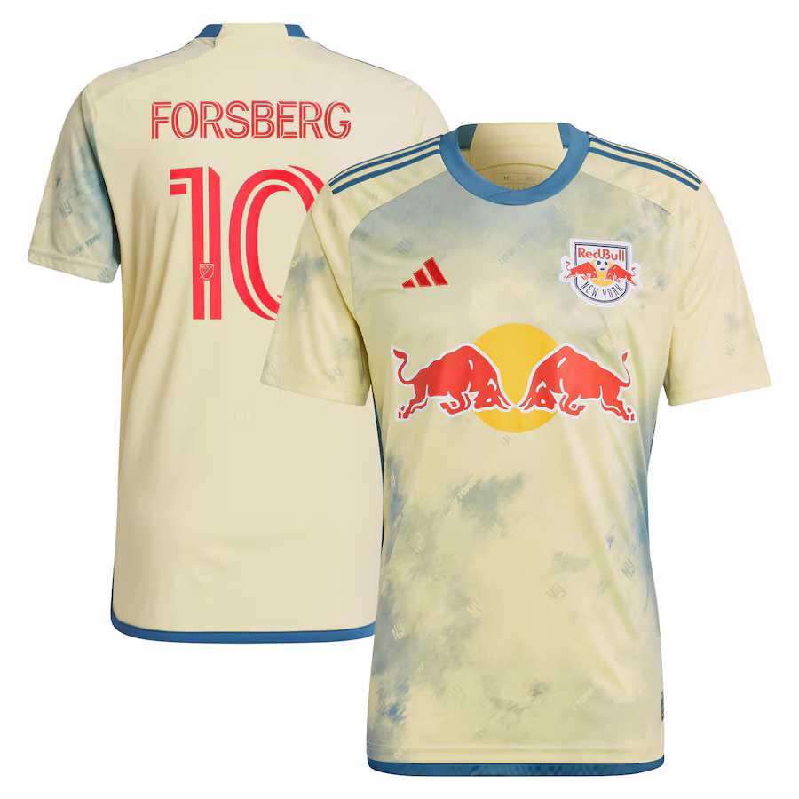 Men's New York Red Bulls Emil Forsberg adidas Yellow 2024 Daniel Patrick Kit Replica Player Jersey - Jersey