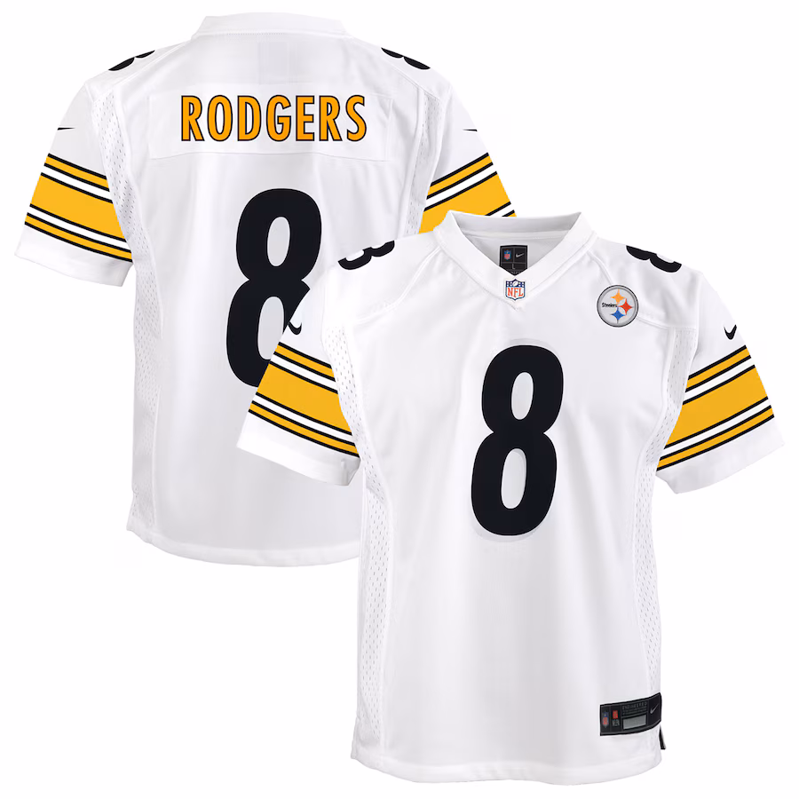Youth Pittsburgh Steelers Aaron Rodgers Nike White Game Jersey - Jersey