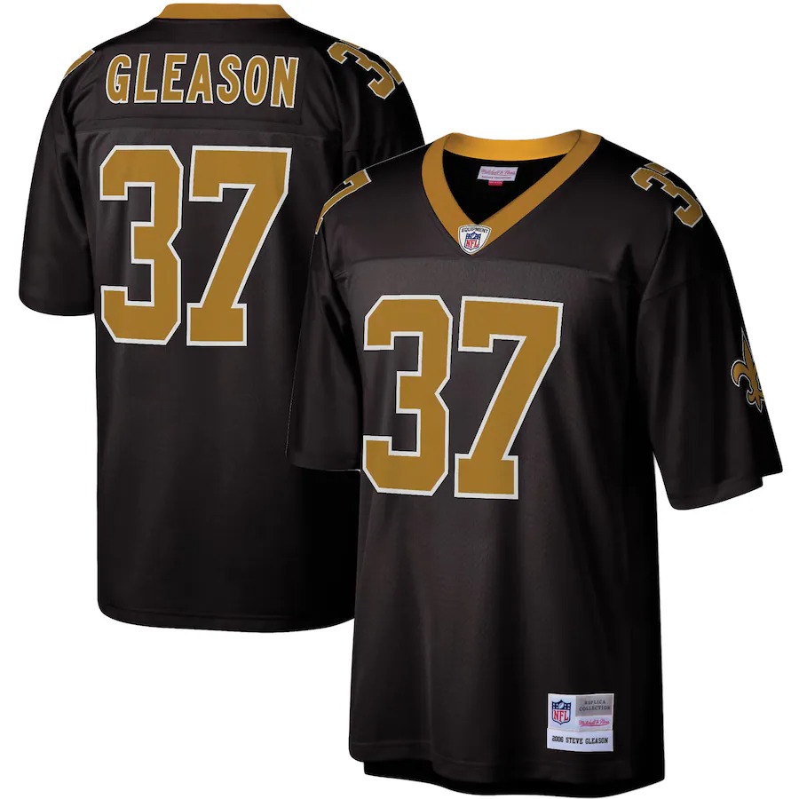 Men's New Orleans Saints Steve Gleason Mitchell & Ness Black Legacy Replica Jersey - Jersey