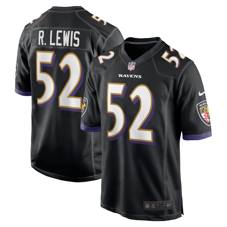Men's Baltimore Ravens Ray Lewis Nike Black Retired Player Alternate Game Jersey - Jersey