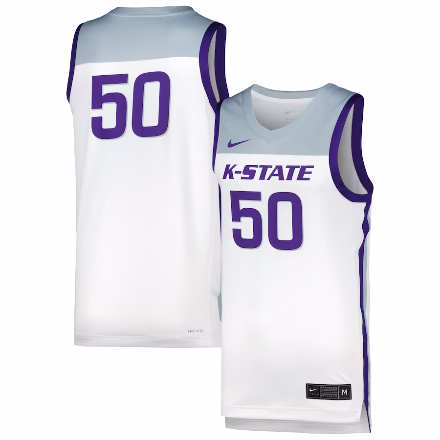 Kansas State Wildcats Nike Unisex Replica Basketball Jersey - White - Jersey