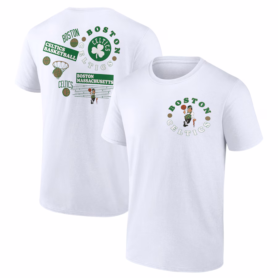 Men's Boston Celtics  White Street Collective T-Shirt - Jersey