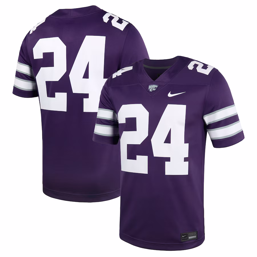 Men's Nike #24 Purple Kansas State Wildcats Untouchable Football Jersey - Jersey