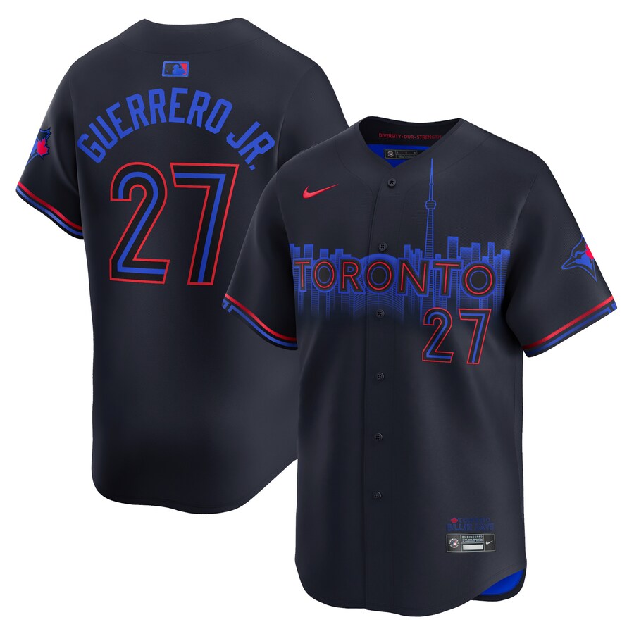 Men's Toronto Blue Jays Vladimir Guerrero Jr. Nike Black 2024 City Connect Limited Player Jersey - Jersey