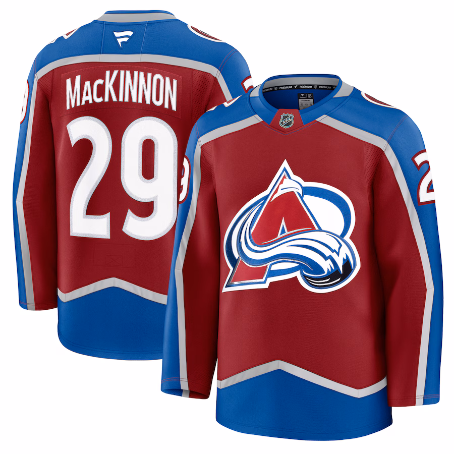 Men's Colorado Avalanche Nathan MacKinnon Fanatics Burgundy Home Premium Jersey - Jersey