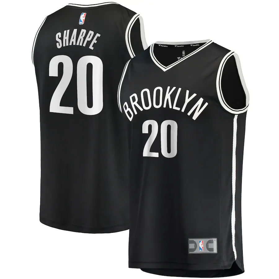 Men's Brooklyn Nets Day'Ron Sharpe Fanatics Black Fast Break Replica Jersey - Icon Edition - Jersey