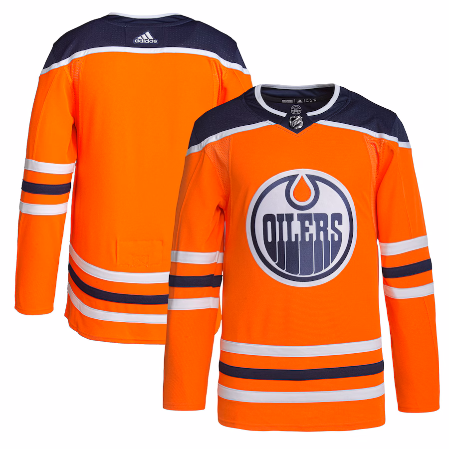 Men's Edmonton Oilers adidas Orange Home Authentic Jersey - Jersey