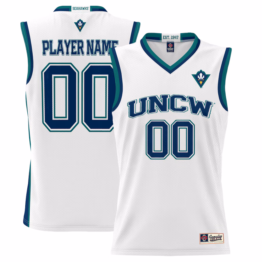 UNC Wilmington Seahawks GameDay Greats Youth NIL Pick-A-Player Lightweight Basketball Jersey - White - Jersey