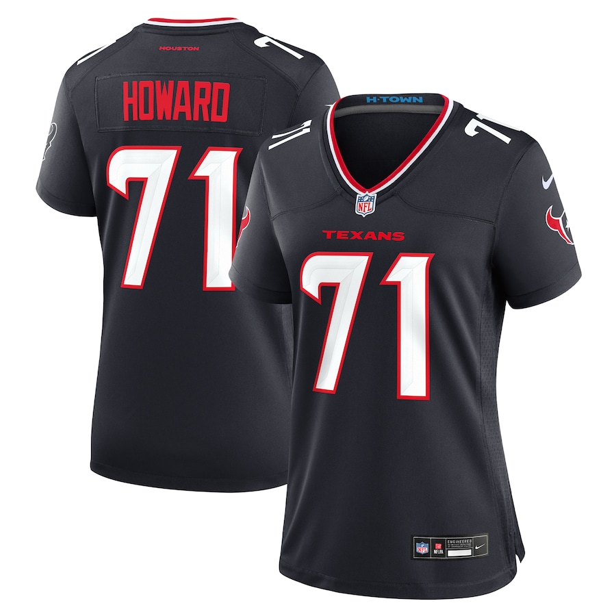 Women's Houston Texans Tytus Howard Nike Navy Team Game Jersey - Jersey