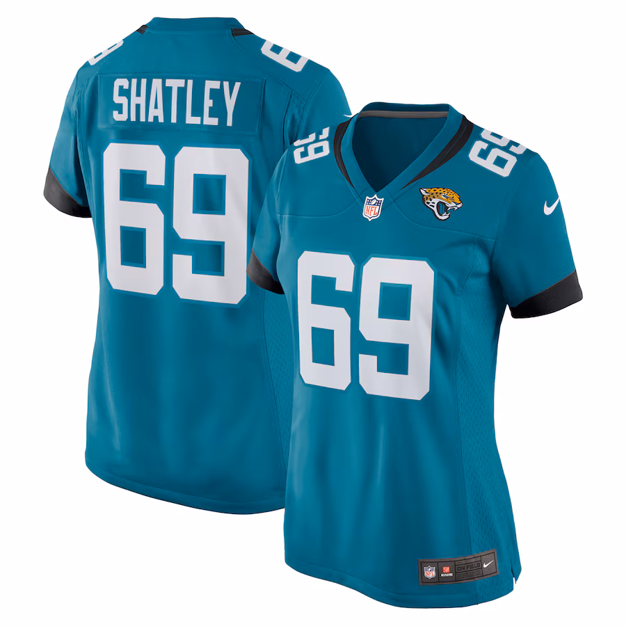 Women's Jacksonville Jaguars Tyler Shatley Nike Teal Nike Game Jersey - Jersey