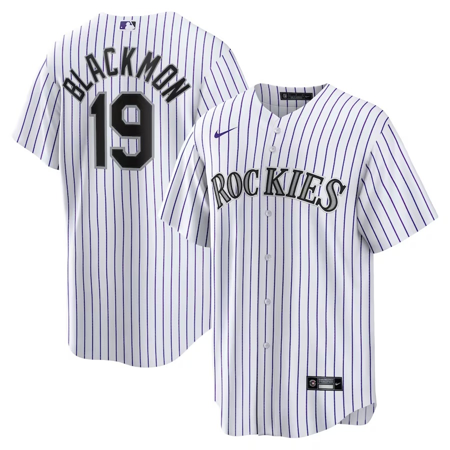 Men's Colorado Rockies Charlie Blackmon Nike White Home Replica Player Name Jersey - Jersey