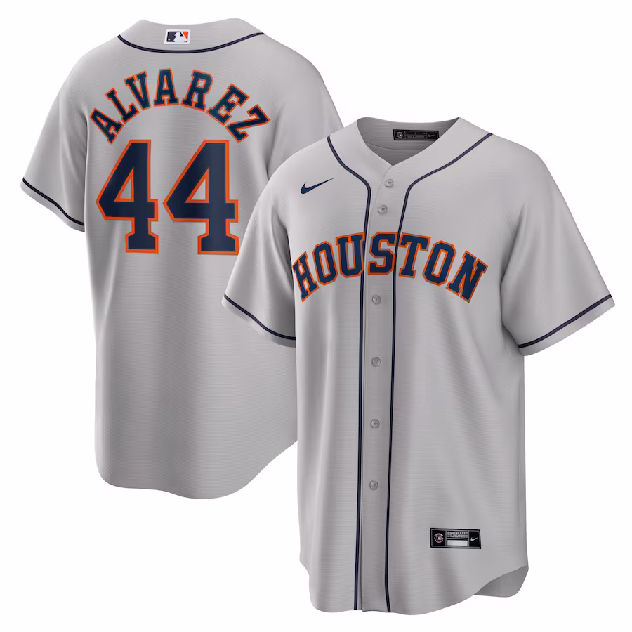 Men's Houston Astros Yordan Álvarez Nike Gray Road Replica Player Jersey - Jersey