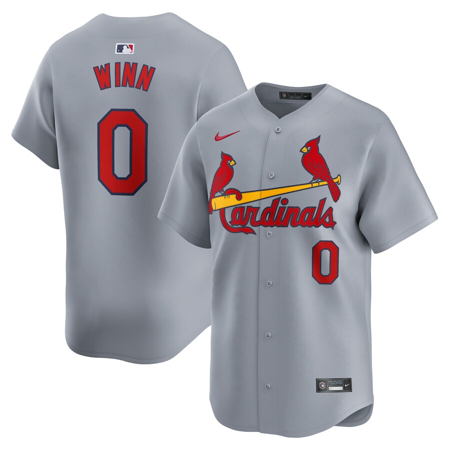 Men's St. Louis Cardinals Masyn Winn Nike Gray Away Limited Player Jersey - Jersey